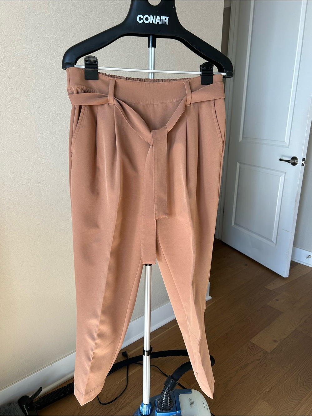 LOFT Beige/Khaki Paperbag Waist Trousers